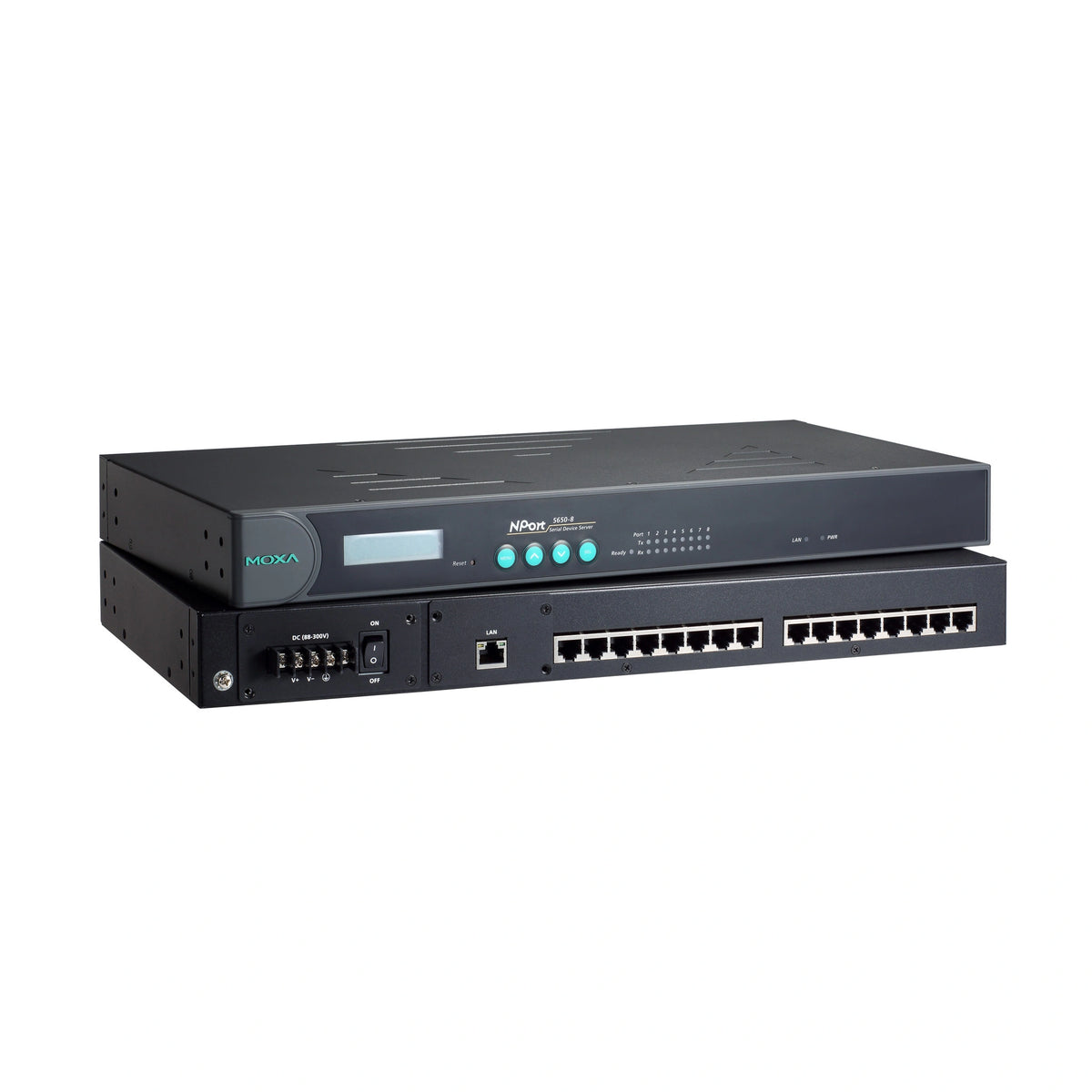 MOXA NPort 5610-16-48V Serial to Ethernet Rackmount Serial Device Server