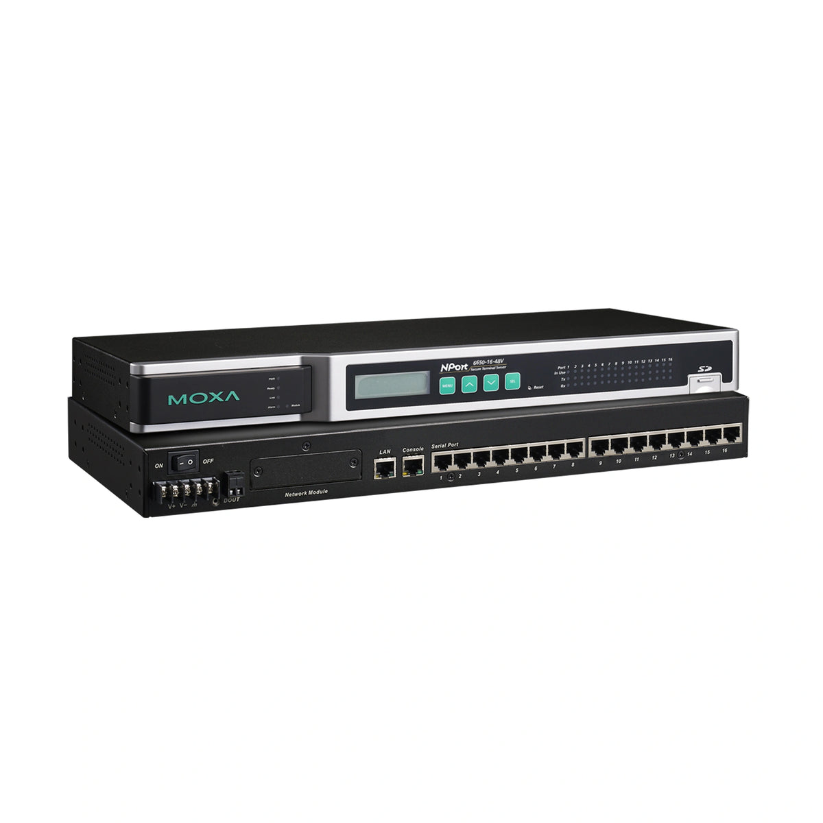 MOXA NPort 6610-16-48V Serial to Ethernet Device Server