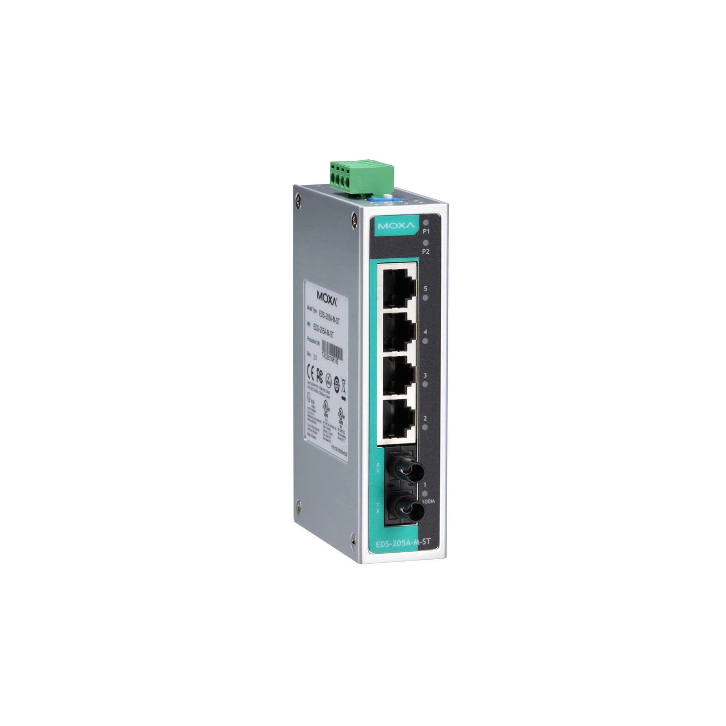 MOXA EDS-205A-M-ST-T Unmanaged Ethernet Switch