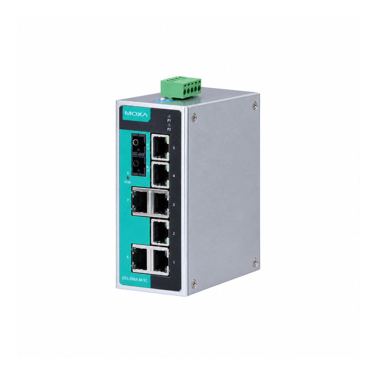 MOXA EDS-208A-S-SC-T Unmanaged Ethernet Switch