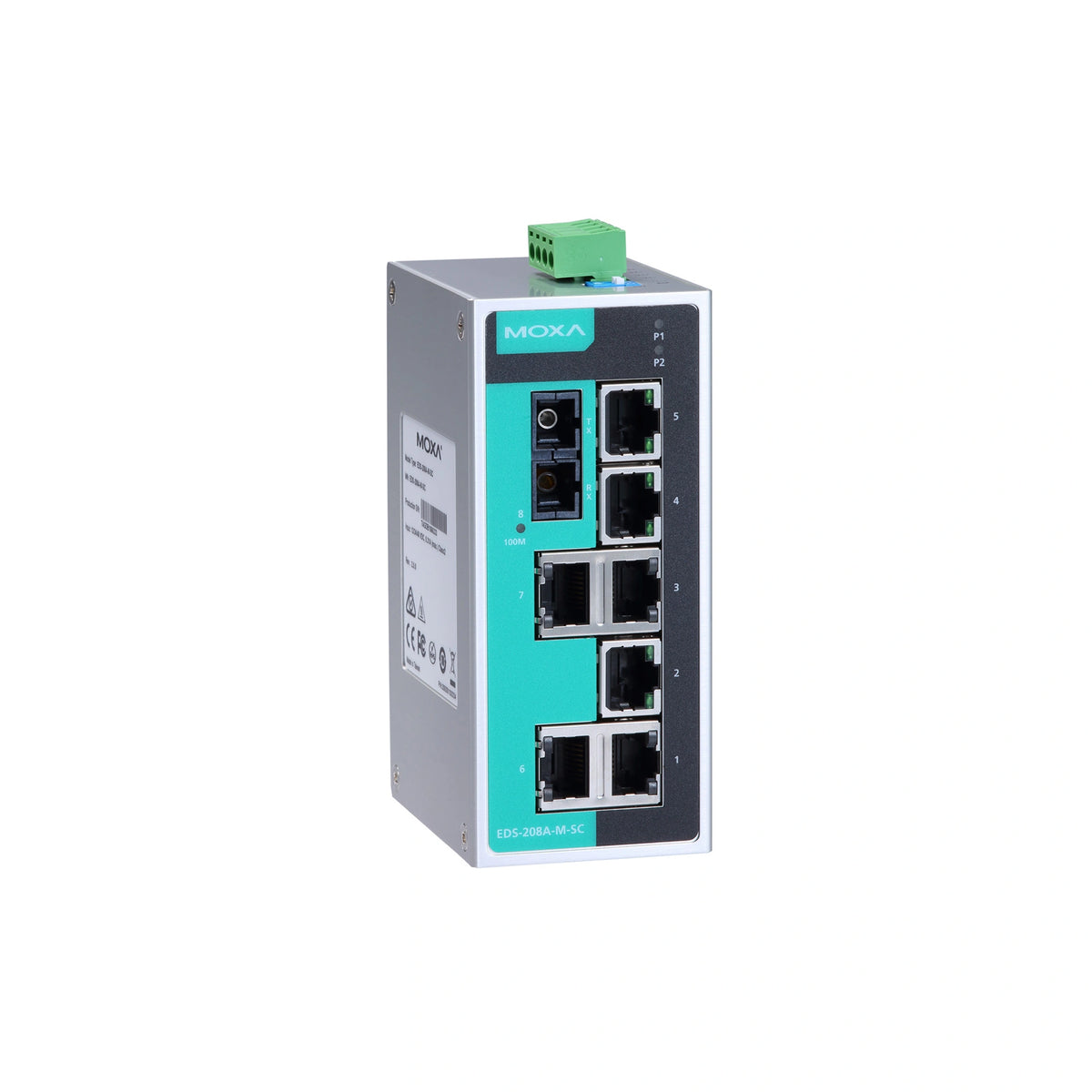 MOXA EDS-208A-S-SC-T Unmanaged Ethernet Switch
